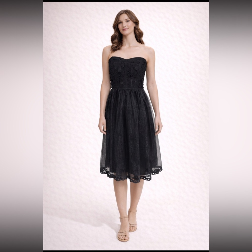 Women's Betsey Johnson Black Strapless Dress US 8